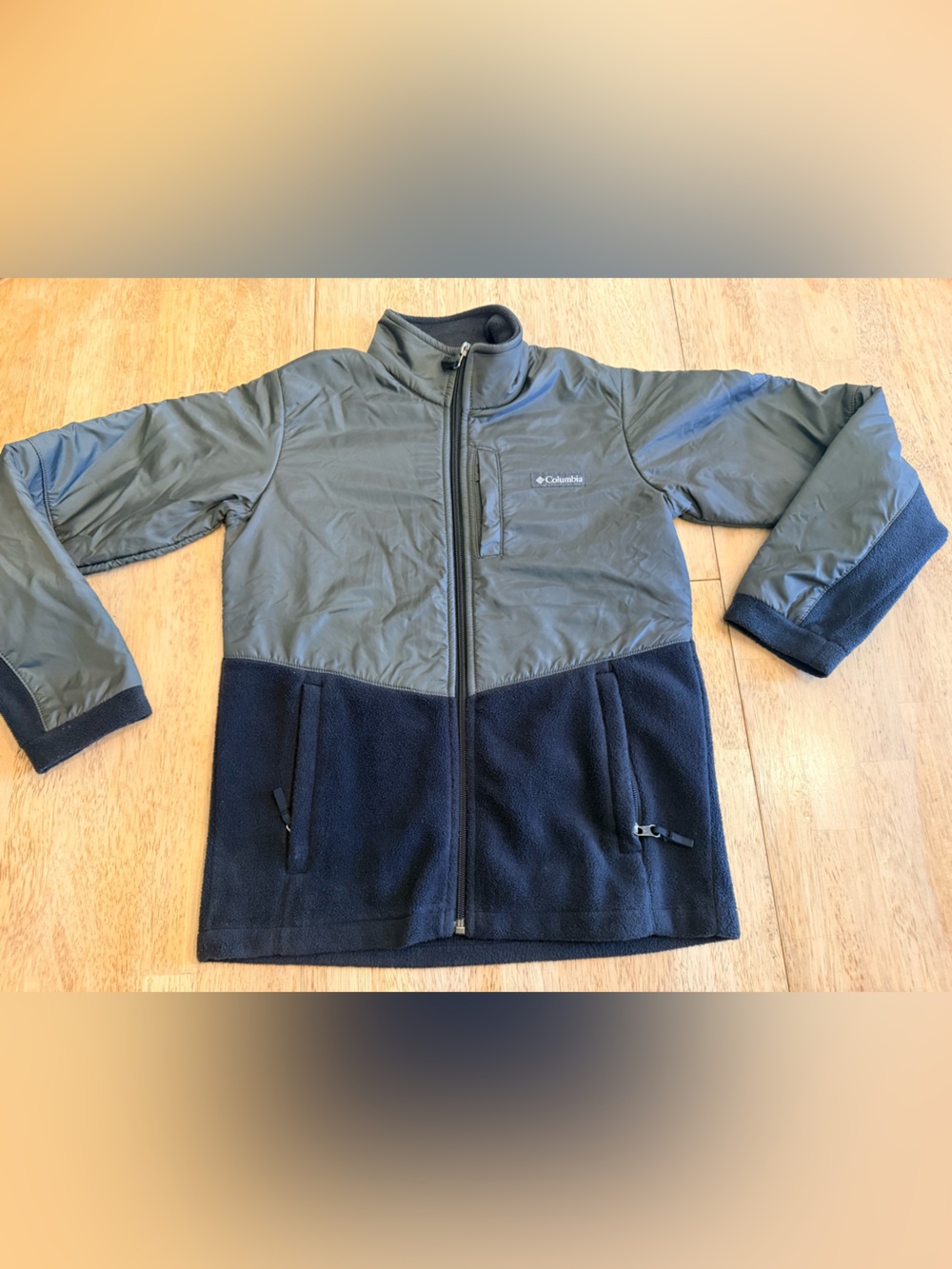 Columbia Kids Two-Tone Black & Gray Fleece Jacket